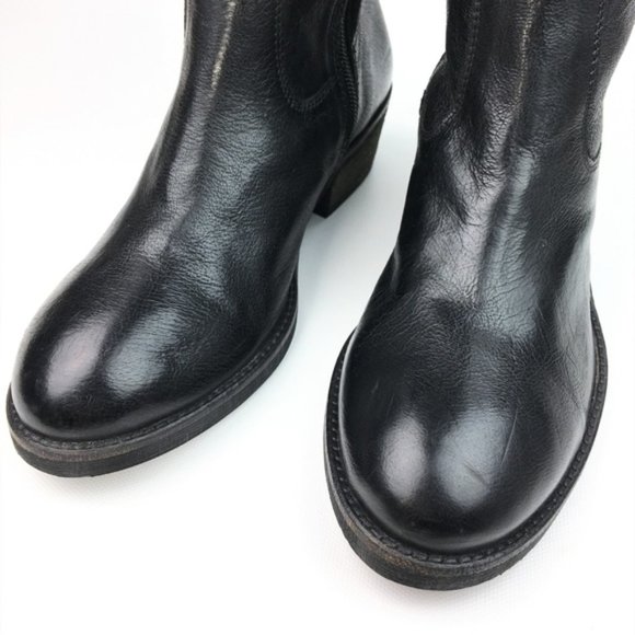 MIA Corey Leather Knee High Pull On Riding Boots - Picture 4 of 11